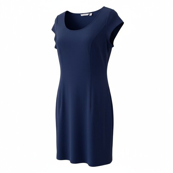 Isaac Mizrahi Live Royal Blue Stretch Dress Women’s Size 12 Great Cond - Picture 1 of 8